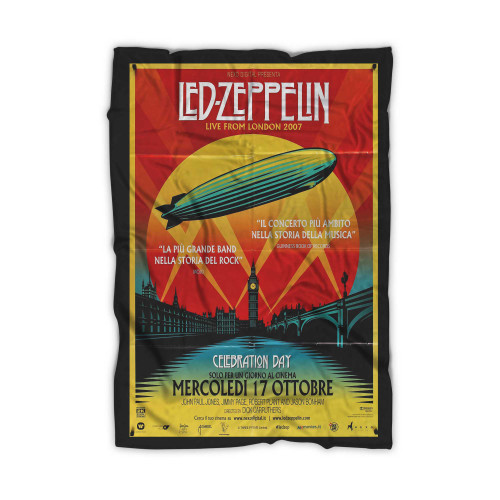 Authentic Vintage Led Zeppelin Celebration Da Blanket