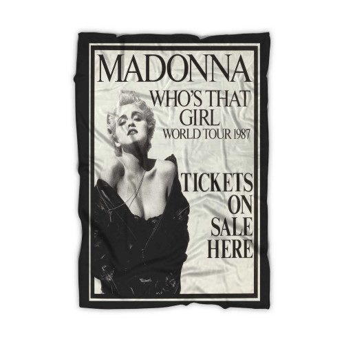 Bonhams Madonna A Concert Poster For Who'S That Girl 1987 Blanket