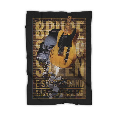 Bruce Springsteen And E Street Band La Sports Arena 2012 Kii Arens Tour Poster Rock Candy Posters Blanket