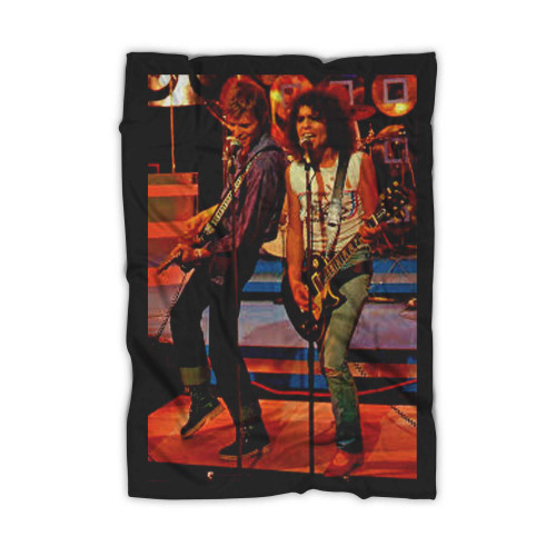 David Bowie & Marc Bolan Great Rock Legends Colour Poster Blanket