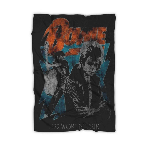 David Bowie 1972 World Tour Vintage Blanket