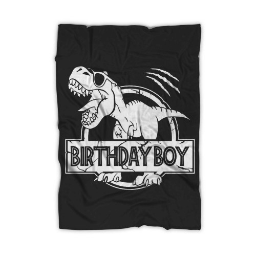 Dinosaur Birthday Boy Saurs Blanket