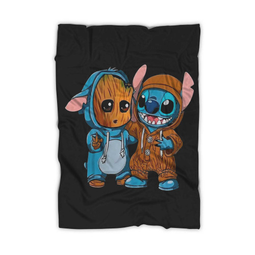 Groot And Stitch Friends Blanket
