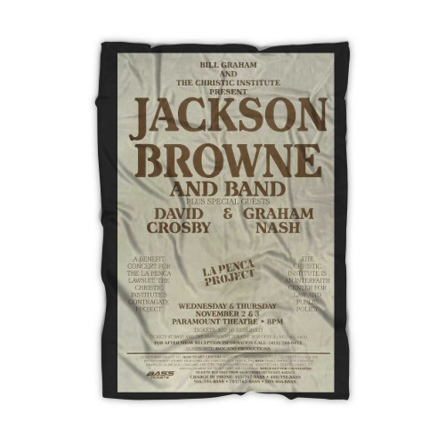 Jackson Browne Vintage Concert From Paramount Theatre Blanket