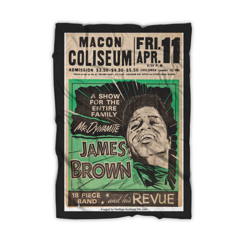 James Brown 1969 Macon Ga Jumbo Globe Concert Blanket