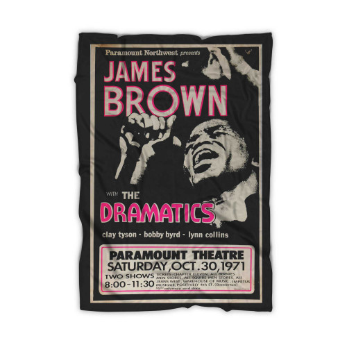 James Brown Paramount Theatre 1971 Vintage Music Concert Blanket