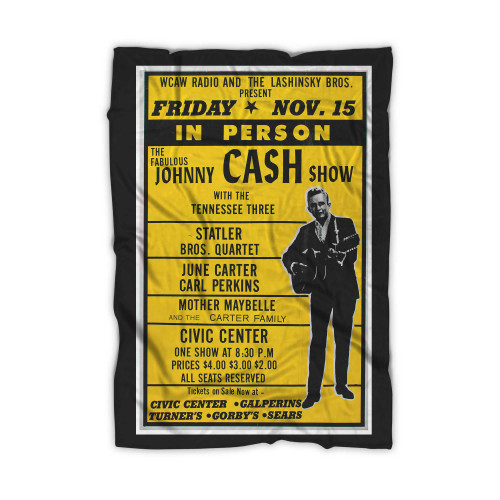 Johnny Cash 1968 Charleston Concert Blanket