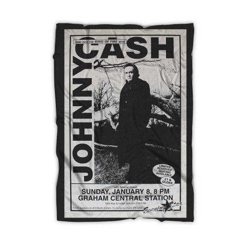 Johnny Cash Vintage January Concert Unsigned Blanket