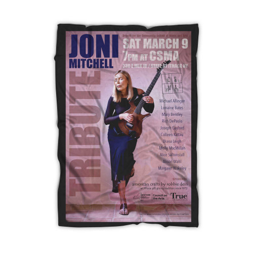 Joni Mitchell Tribute Benefit Concert Poster Blanket