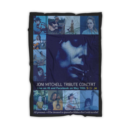 Joni Mitchell Tribute Livestream Fundraiser For Save The Children Poster Blanket