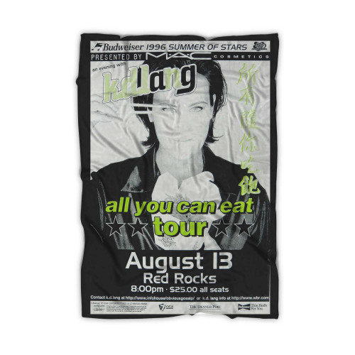 Kd Lang 1996 Denver Concert Tour Country Pop Music Blanket