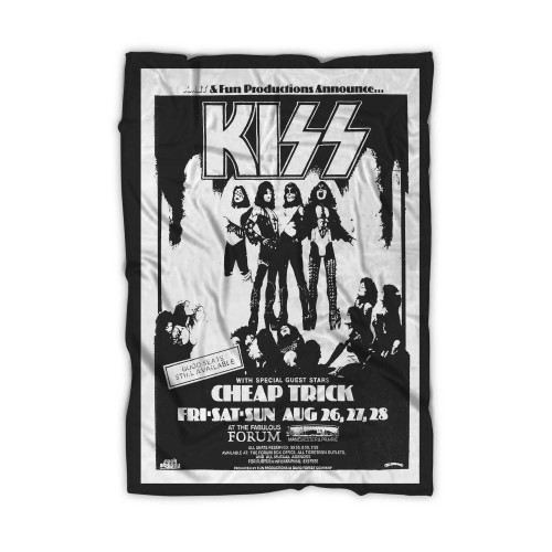 Kiss Cheap Trick Handbill Forum 1977 Love Gun Tour Blanket