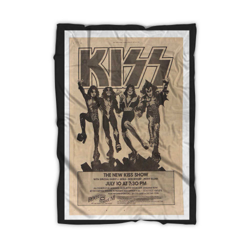 Kiss Destroyer Tour 2 Feet Newspaper Concert Blanket