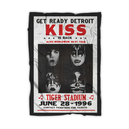 Kiss Detroit Tiger Stadium Tour Blanket