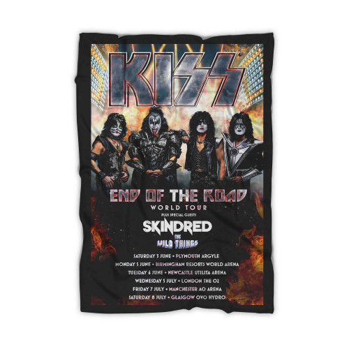 Kiss End Of The Road World 2023 Tour Uk Tour Blanket