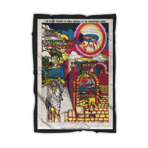 Led Zeppelin Jethro Tull Santa Barbara Fairgrounds Concert Blanket