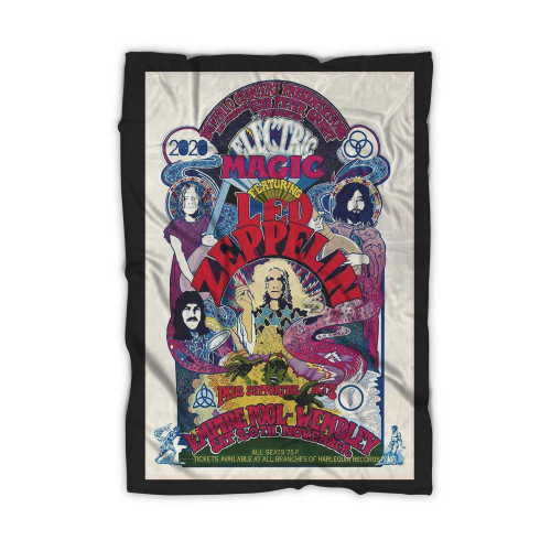 Led Zeppelin Live At Wembley Concert Poster Blanket