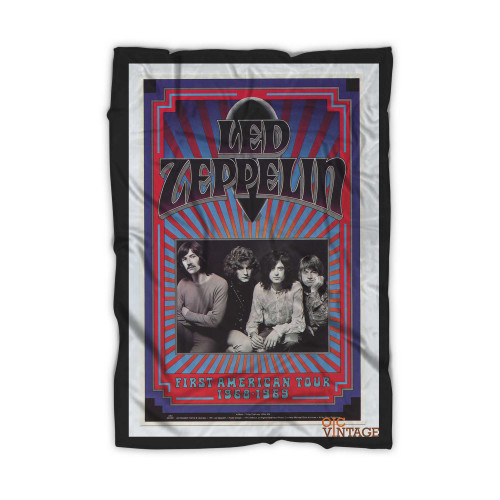 Led Zeppelin Postcard 1968 First American Tour Blanket