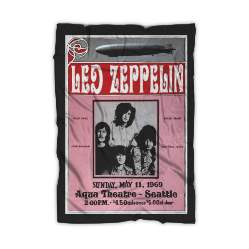 Led Zeppelin Rocks Seattle's Outdoor Green Lake Aqua Theatre Blanket