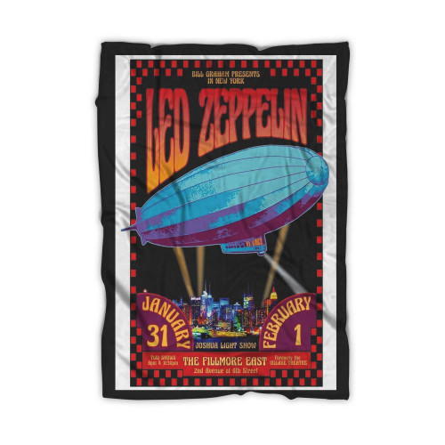 Led Zeppelin The Fillmore East New York 1969 Music Blanket