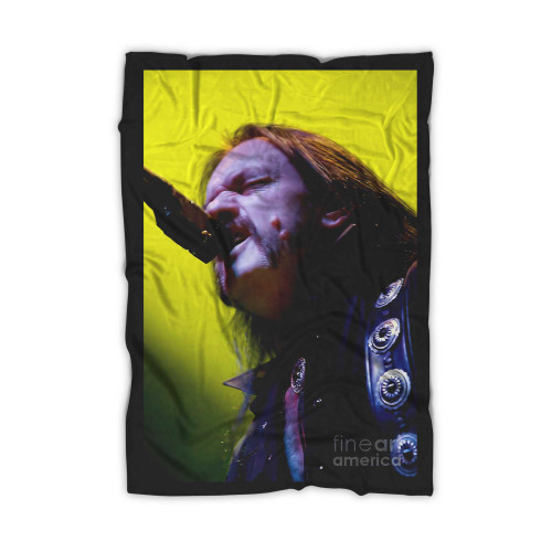 Lemmy Kilmister Motorhead 2007 Uk Concert S47 Photograph Blanket