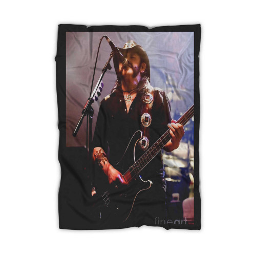 Lemmy Kilmister Motorhead 2009 Uk Live Concert S6 Blanket