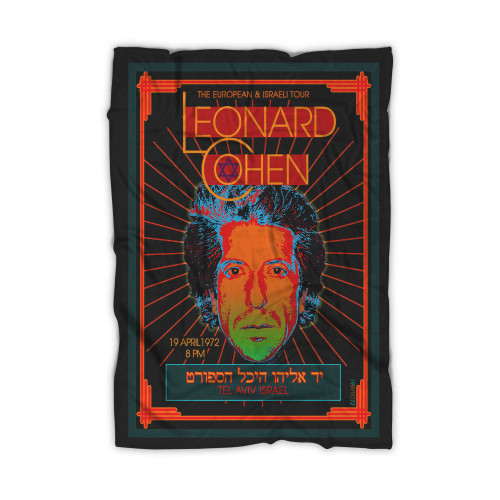 Leonard Cohen At The Yad Eliahu Sports Palace Tel Aviv 1972 Blanket