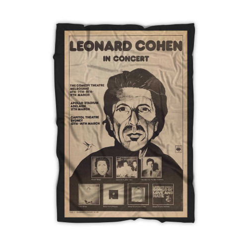 Leonard Cohen Australian Tour 1980 Blanket