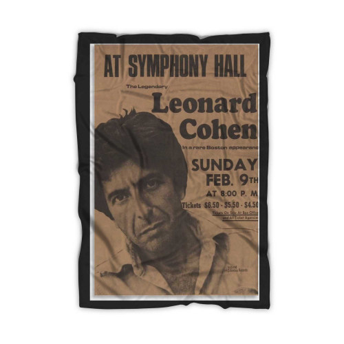 Leonard Cohen Concert Vintage Music Vintage Poster Blanket