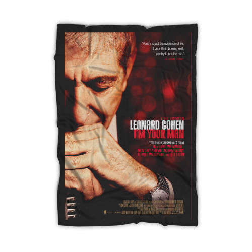 Leonard Cohen I'M Your Man Poster Blanket