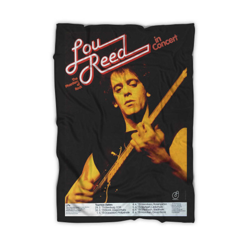 Lou Reed 1979 German Tour Concert Poster Blanket