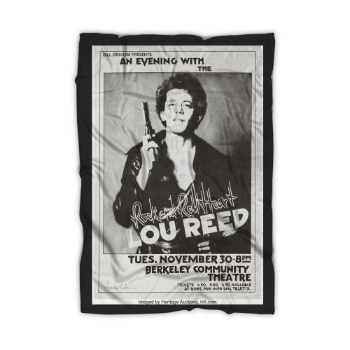 Lou Reed Berkeley Community Theatre Concert Poster Blanket