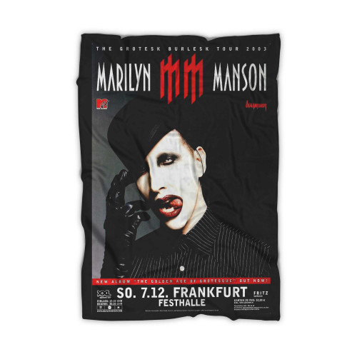 Marilyn Manson Grotesk Burlesk Frankfurt 2003 Concert Poster Blanket