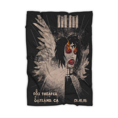 Marilyn Manson Oakland 18 Mirastchiski Poster Blanket