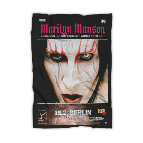 Marilyn Manson Velodrom Berlin Poster Blanket