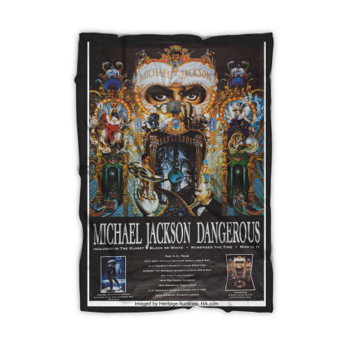 Michael Jackson Uk Dangerous Tour Poster Blanket
