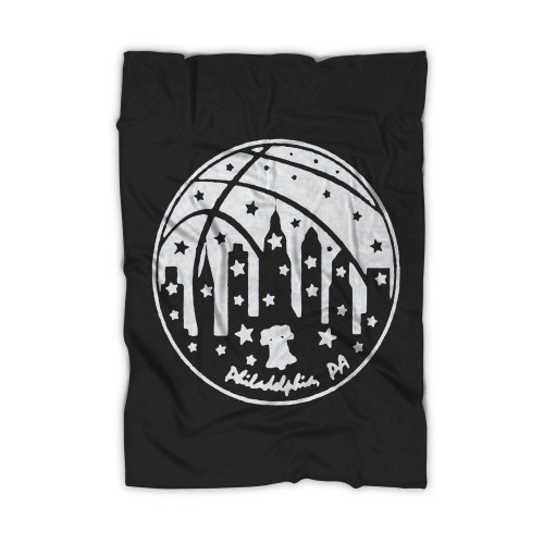 Philadelphia Basketball Retro City Pa Blanket