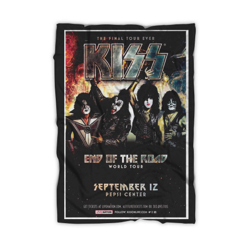 Rare Original 2019 Concert Kiss At The Pepsi Center In Denver Blanket