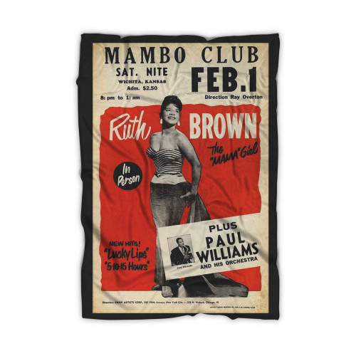 Ruth Brown Mambo Club Photo Repro Concert Poster Blanket