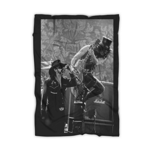 Slash Lemmy Kilmister Motorhead Polyester Fabric Poster Blanket