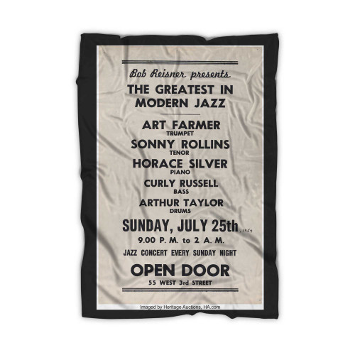 Sonny Rollins Art Farmer Horace Silver 1954 Open Door Ny Small Blanket