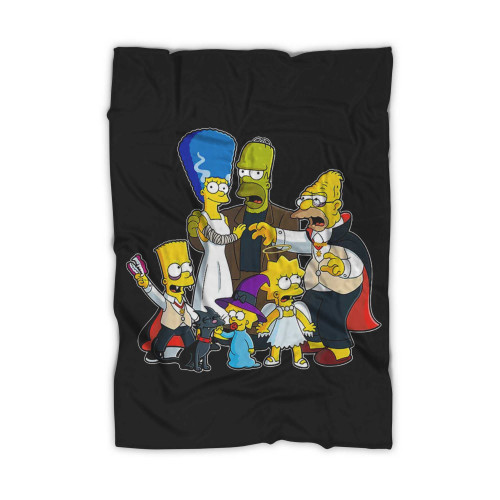 The Simpsons Family Treehouse Of Horror Halloween 2022 Blanket