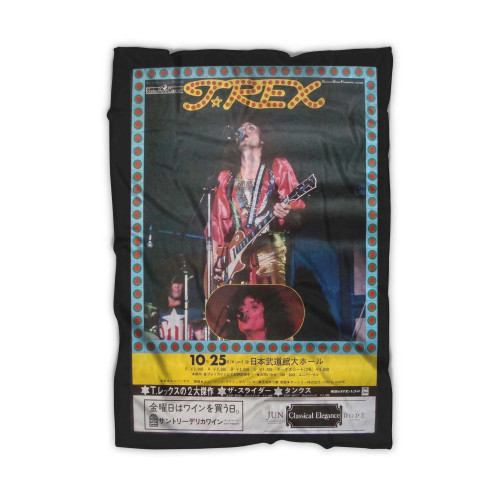 Trex Marc Bolan Tokyo 1973 Japanese B2 Concert Poster Very Rare Blanket