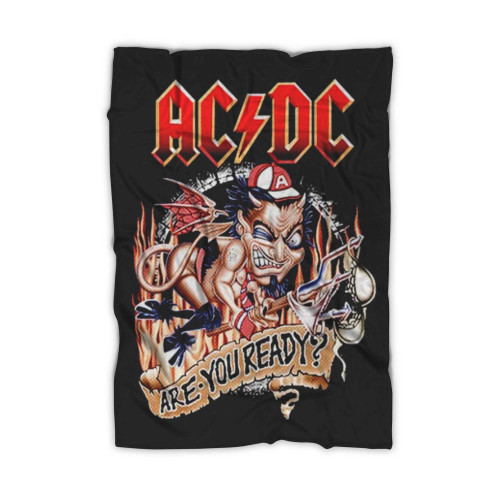 Vintage Acdc Are You Ready Blanket