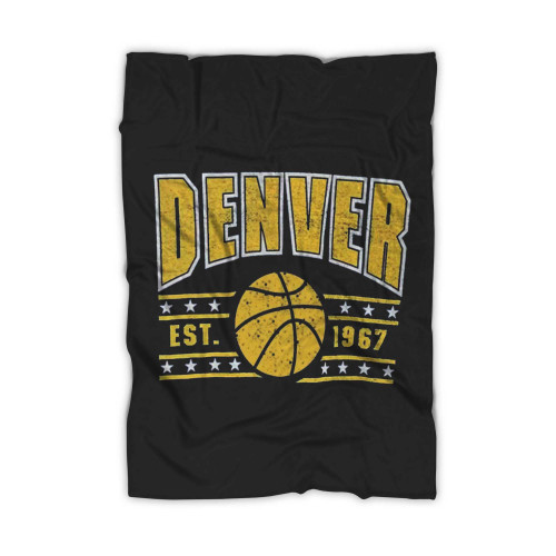 Vintage Denver Basketball Retro Est 1967 Blanket