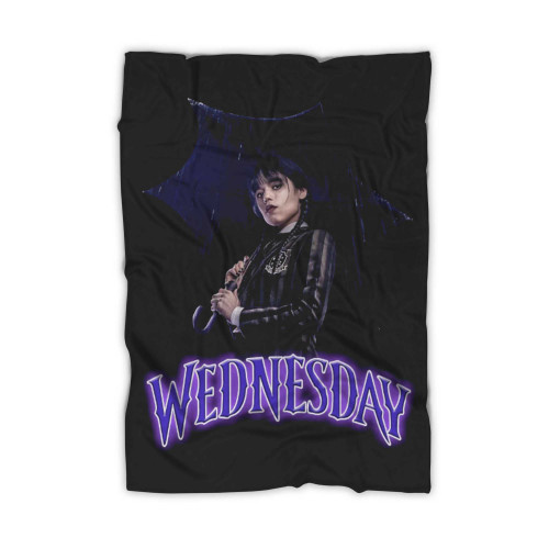 Wednesday Addams Family Jenna Ortega Blanket