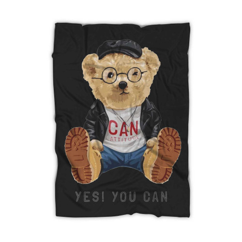 Yes! You Can Bear Slogans Cute Blanket