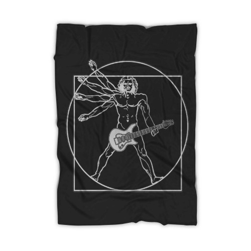 Da Vinci Vitruvian Man Guitar Rock 1 Blanket