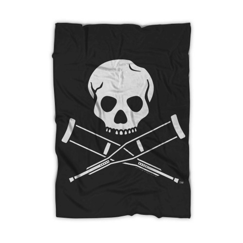 Mtv Jackass Skull And Crutches Logo 1 Blanket