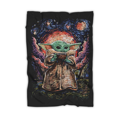 The Child Starry Night Baby Yoda 1 Blanket